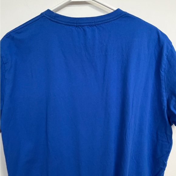 Skater Style Blue Short Sleeve Men's Tee - slightly longer back - Picture 8 of 12